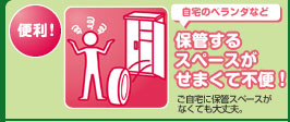 便利！自宅のベランダなど補完するスペースがせまくて不便！
