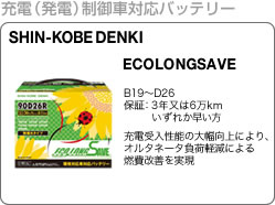 充電（発電）制御車対応バッテリー　SHIN-KOBE DENKI ECOLONGSAVE