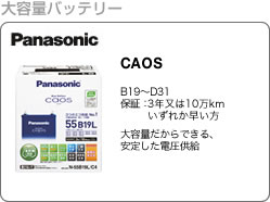 大容量バッテリー　Panasonic CAOS
