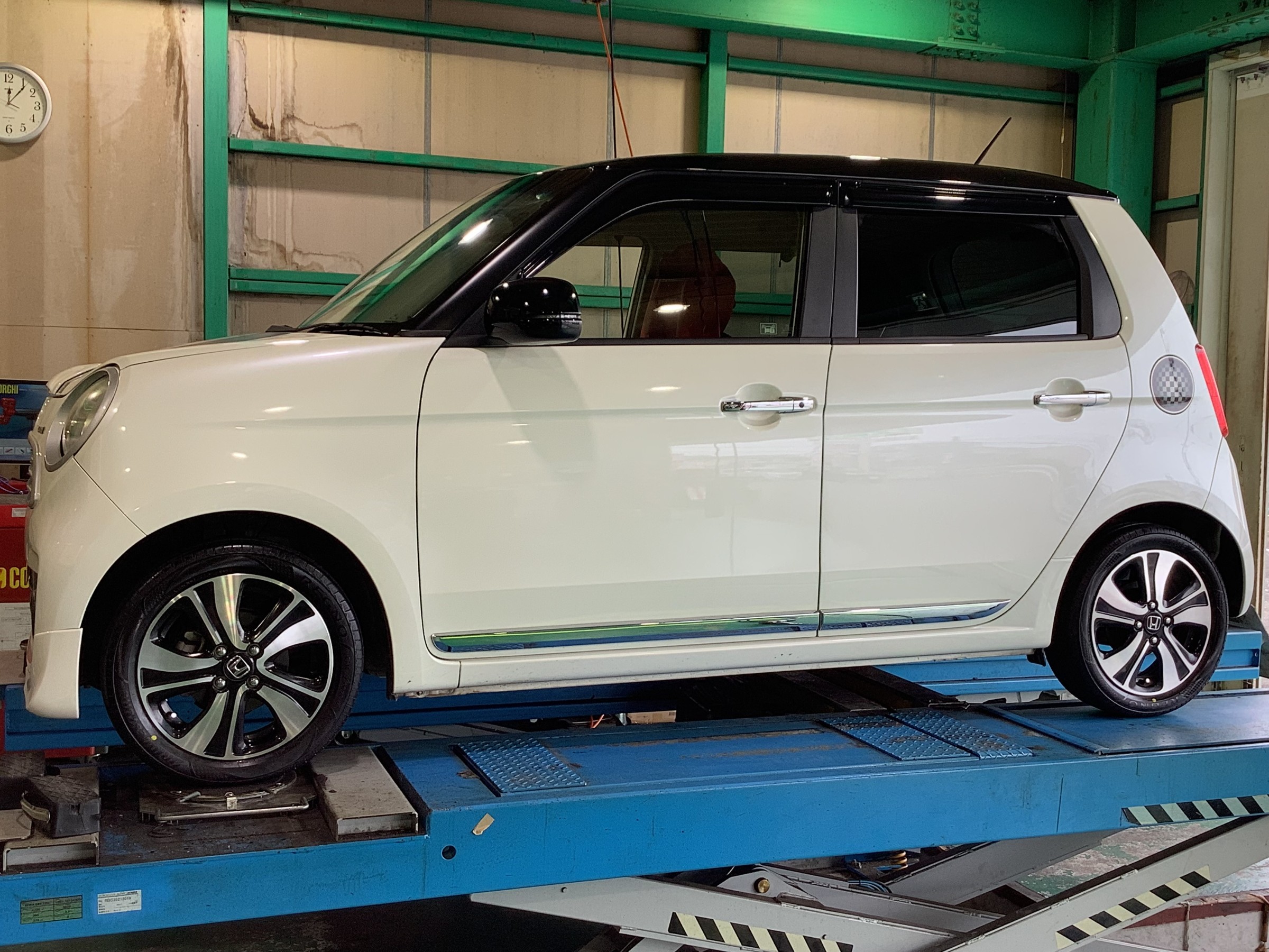 新品タイヤ装着後の画像