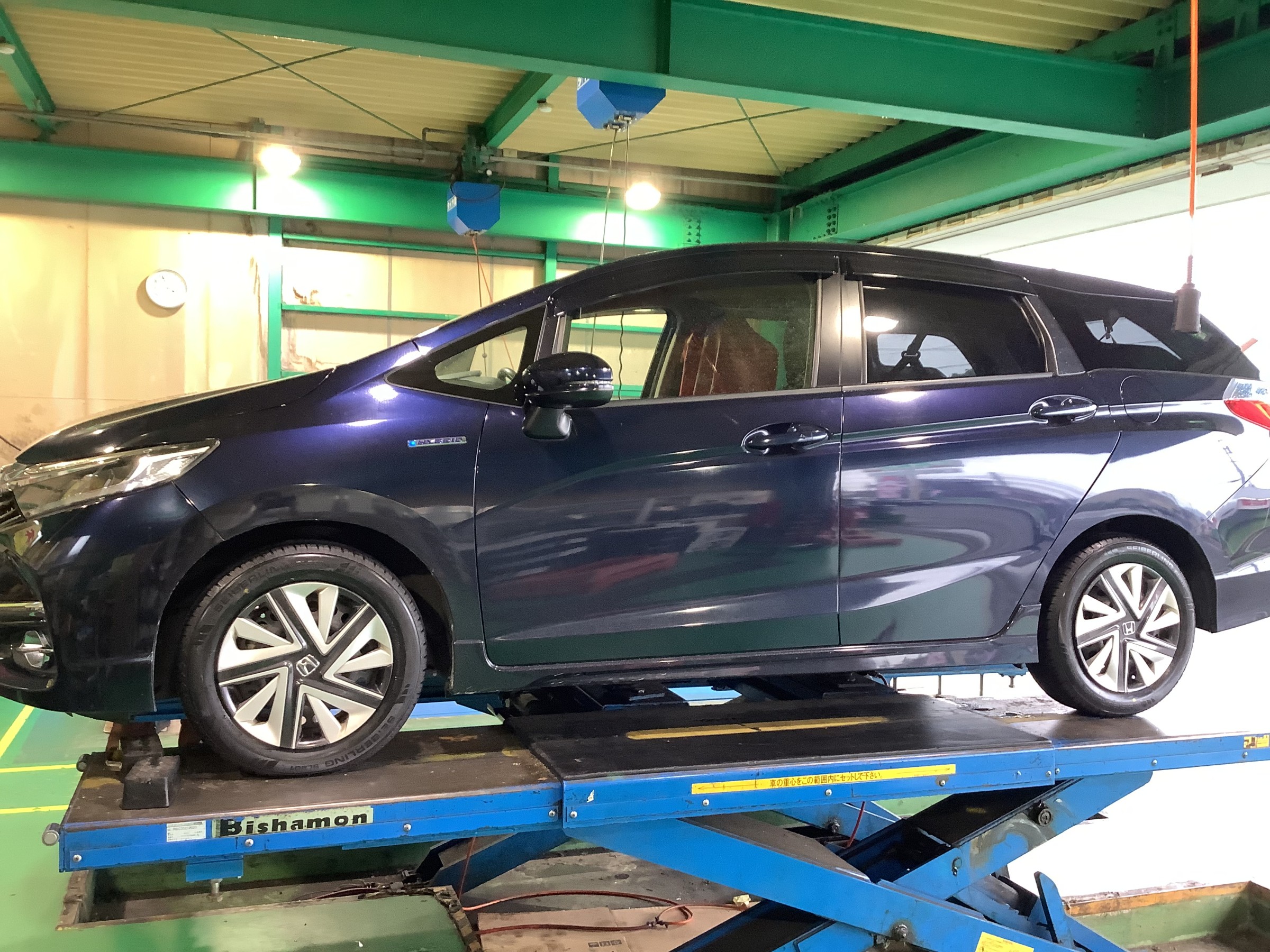 新品タイヤ装着後の画像