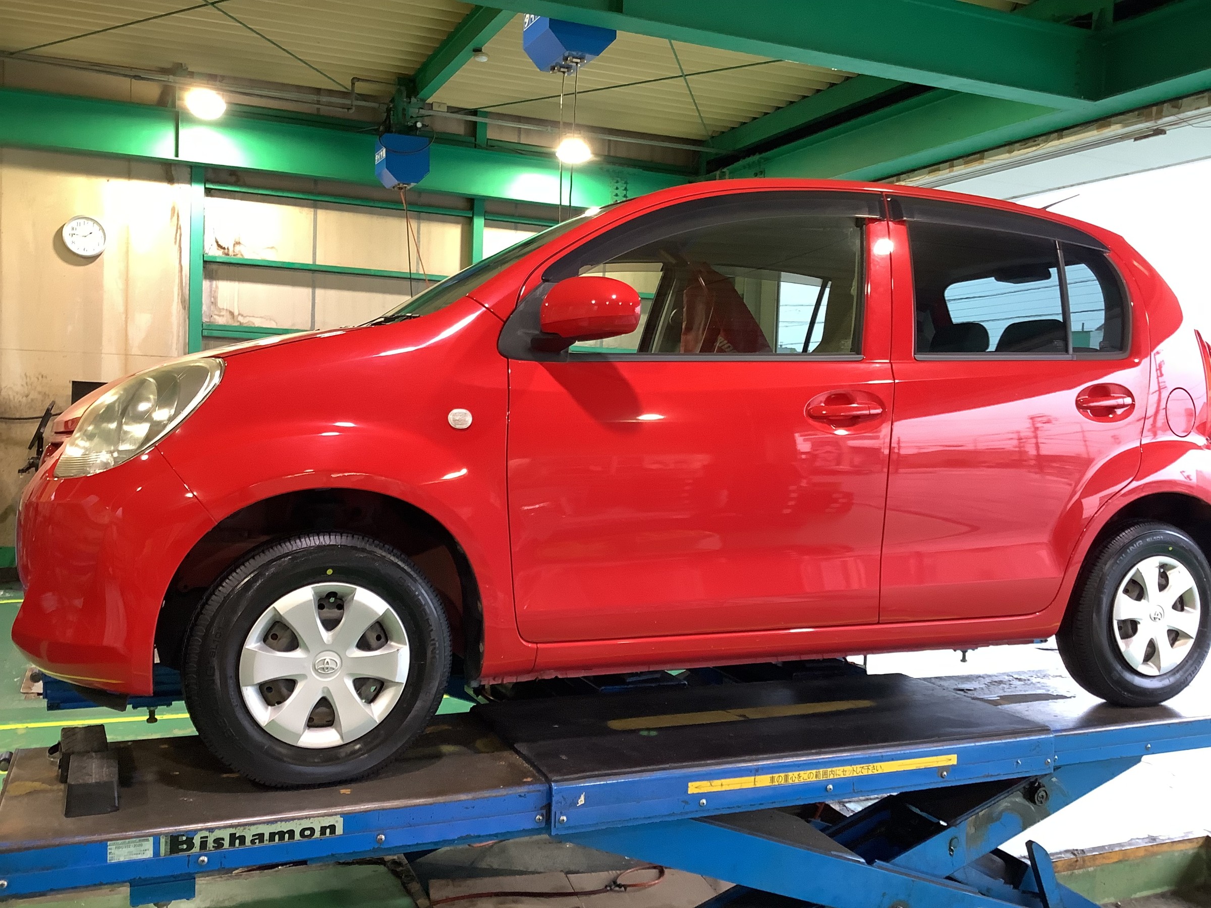 新品タイヤ装着後の画像