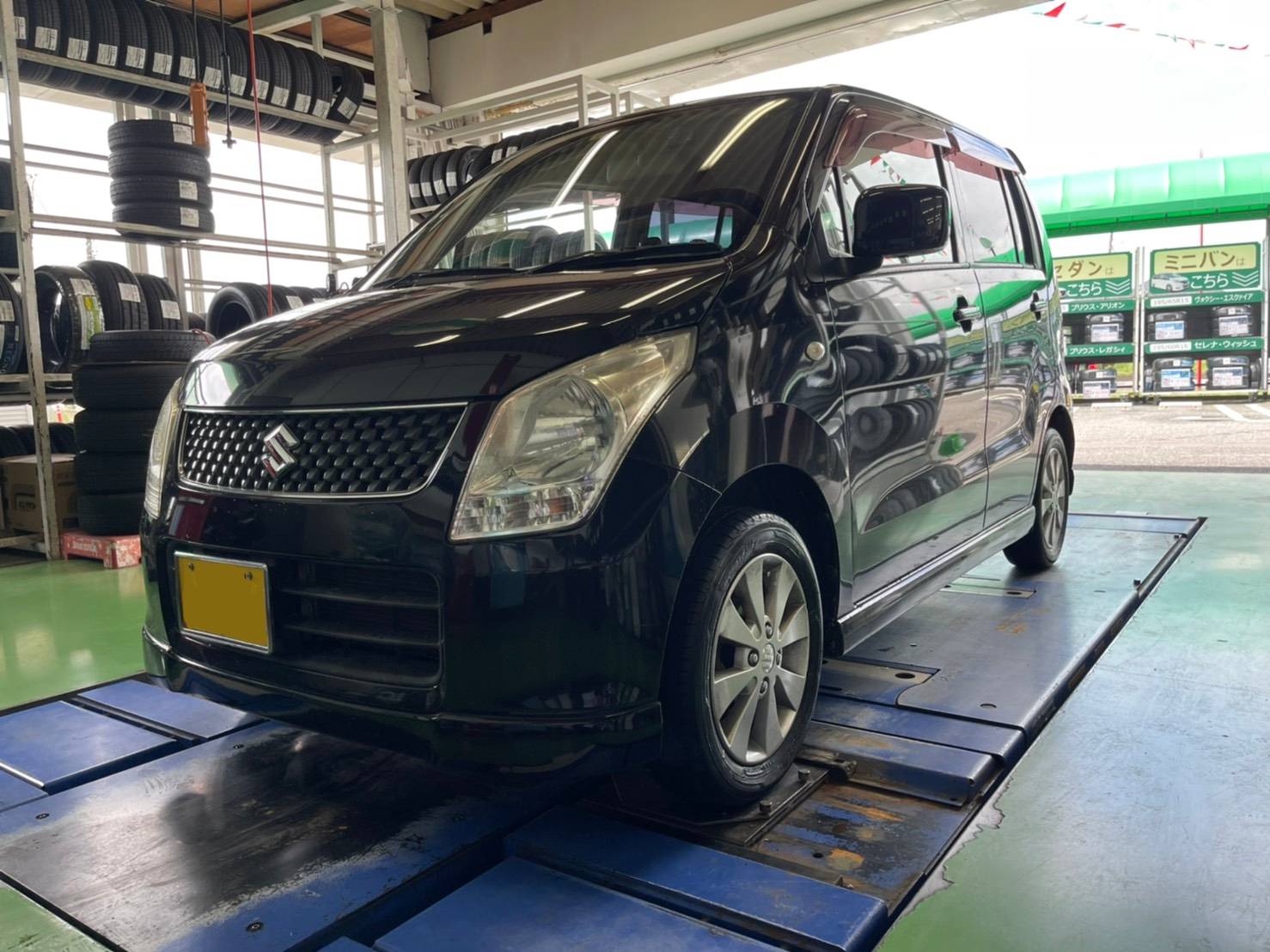 スズキ ワゴンr Mh23s アライメント調整 スズキ ワゴンr その他 サービス事例 タイヤ館 土浦北インター 茨城県のタイヤ カー用品ショップ タイヤからはじまる トータルカーメンテナンス タイヤ館グループ