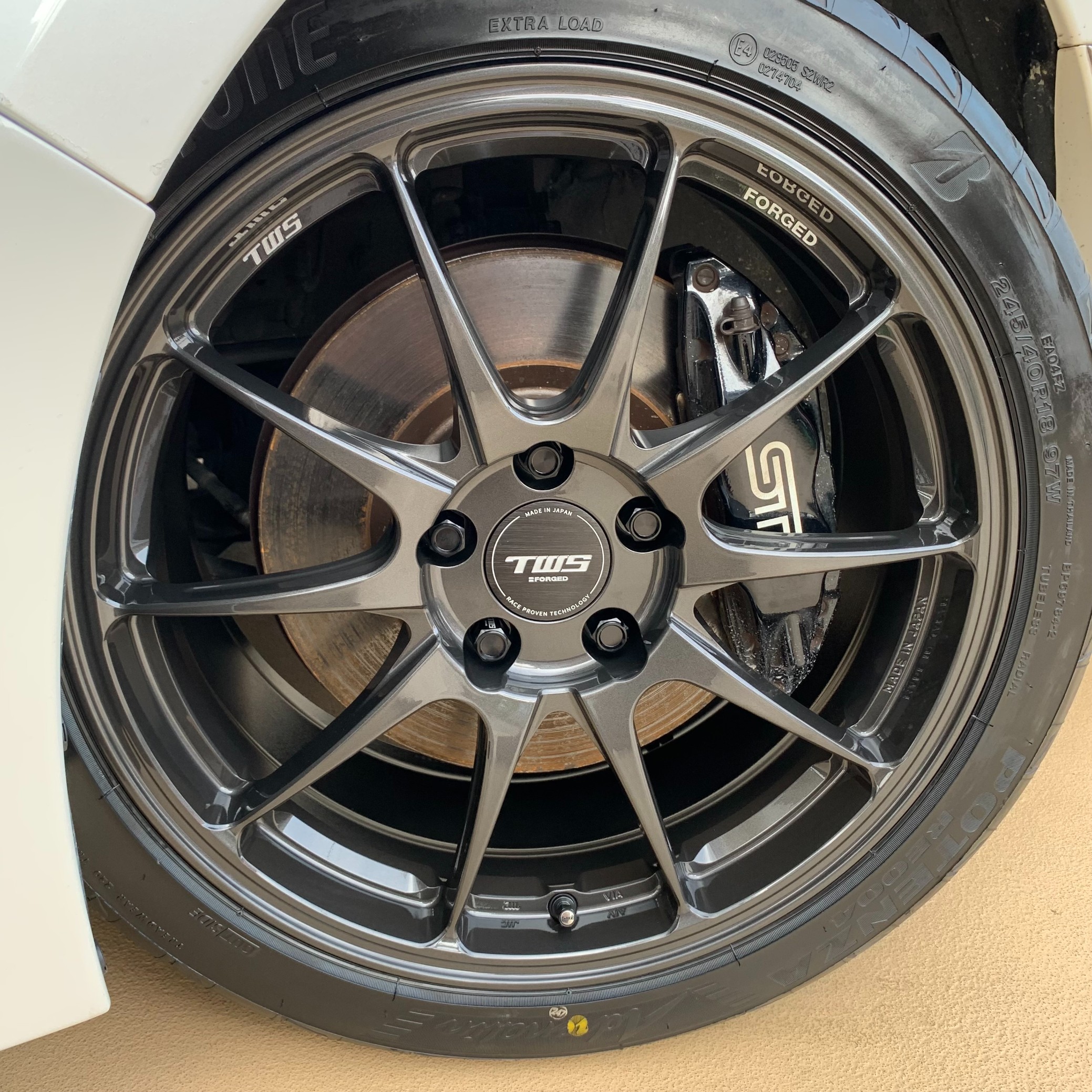 SUBARU IMPREZA WRX STi（GRB）に TWS Motorsprt RS317 とTWS製ロック