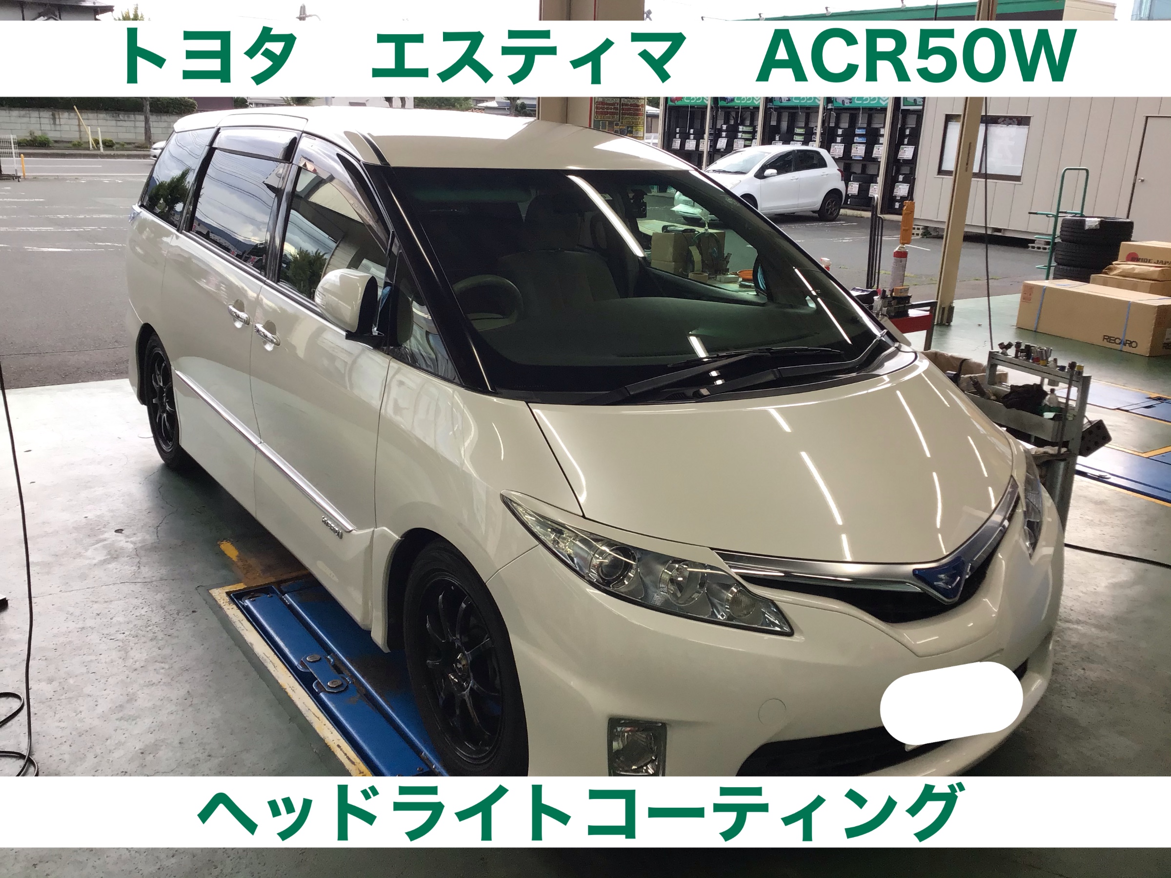 トヨタ エスティマ ACR50W ヘッドライトコーティング | トヨタ