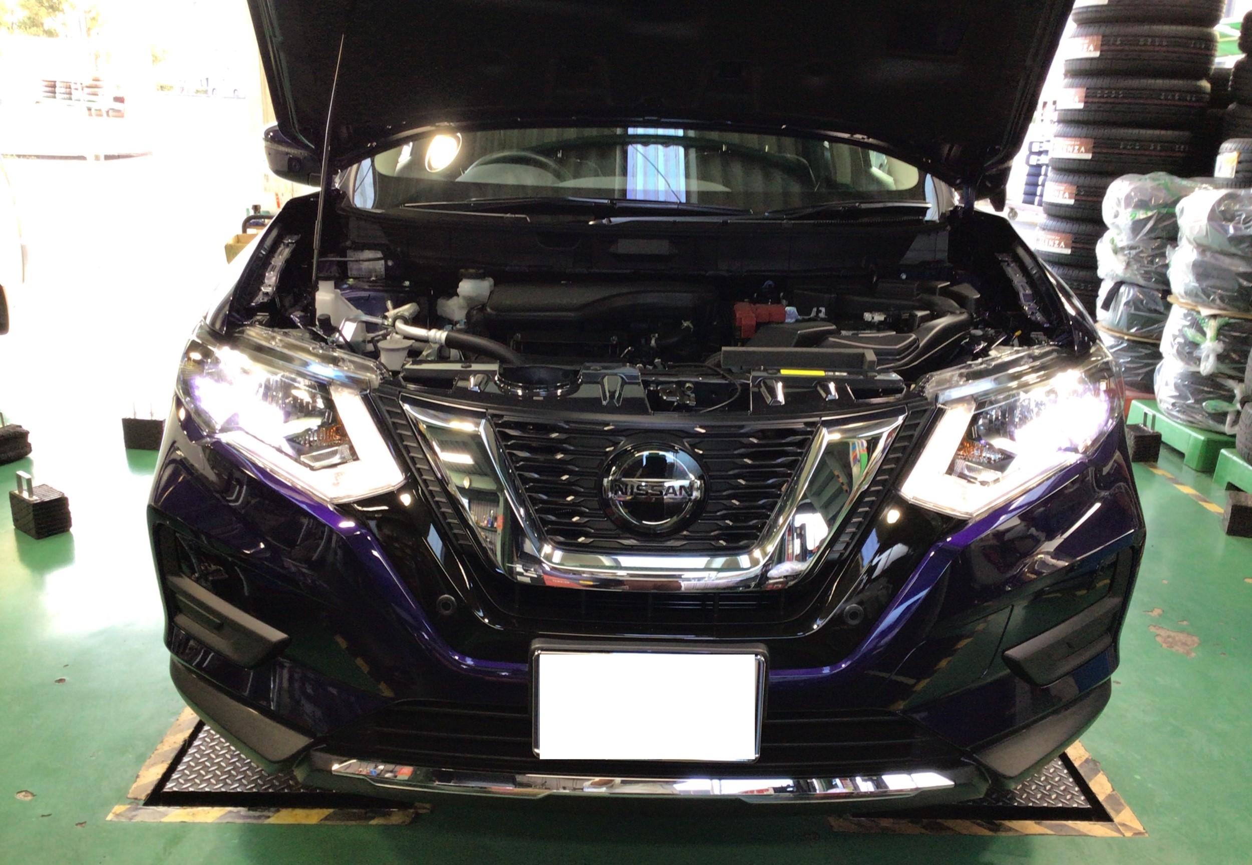 日産 エクストレイル ハロゲンからLEDへ | 店舗おススメ情報