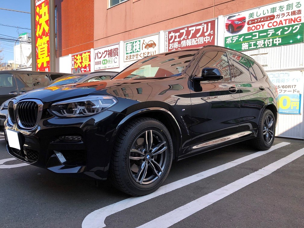 ＢＭＷ Ｘ３にランフラットスタッドレス装着 | BMW X3 ホイール