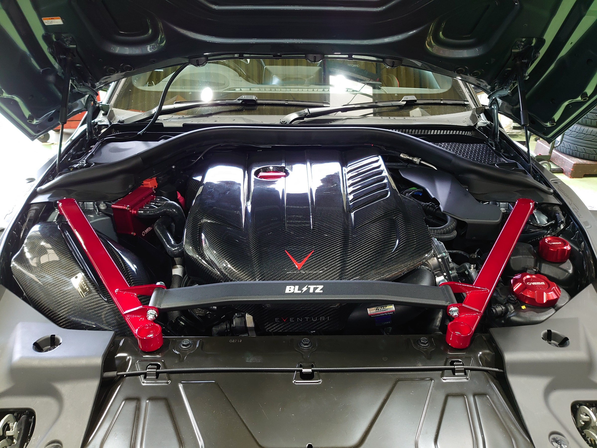 本日まで。GRスープラ Z4 BLITZ ストラットタワーバー(RED)（GR Supra 