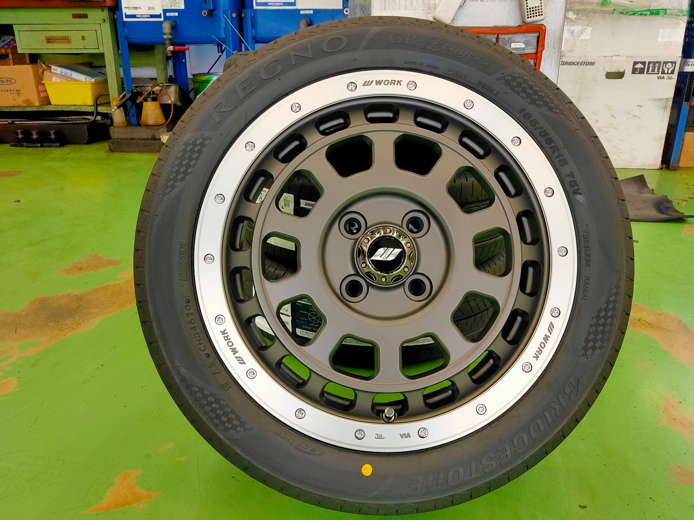 スズキ スペーシアギア（MK53S）】タイヤ・ホイールセット取付を行い