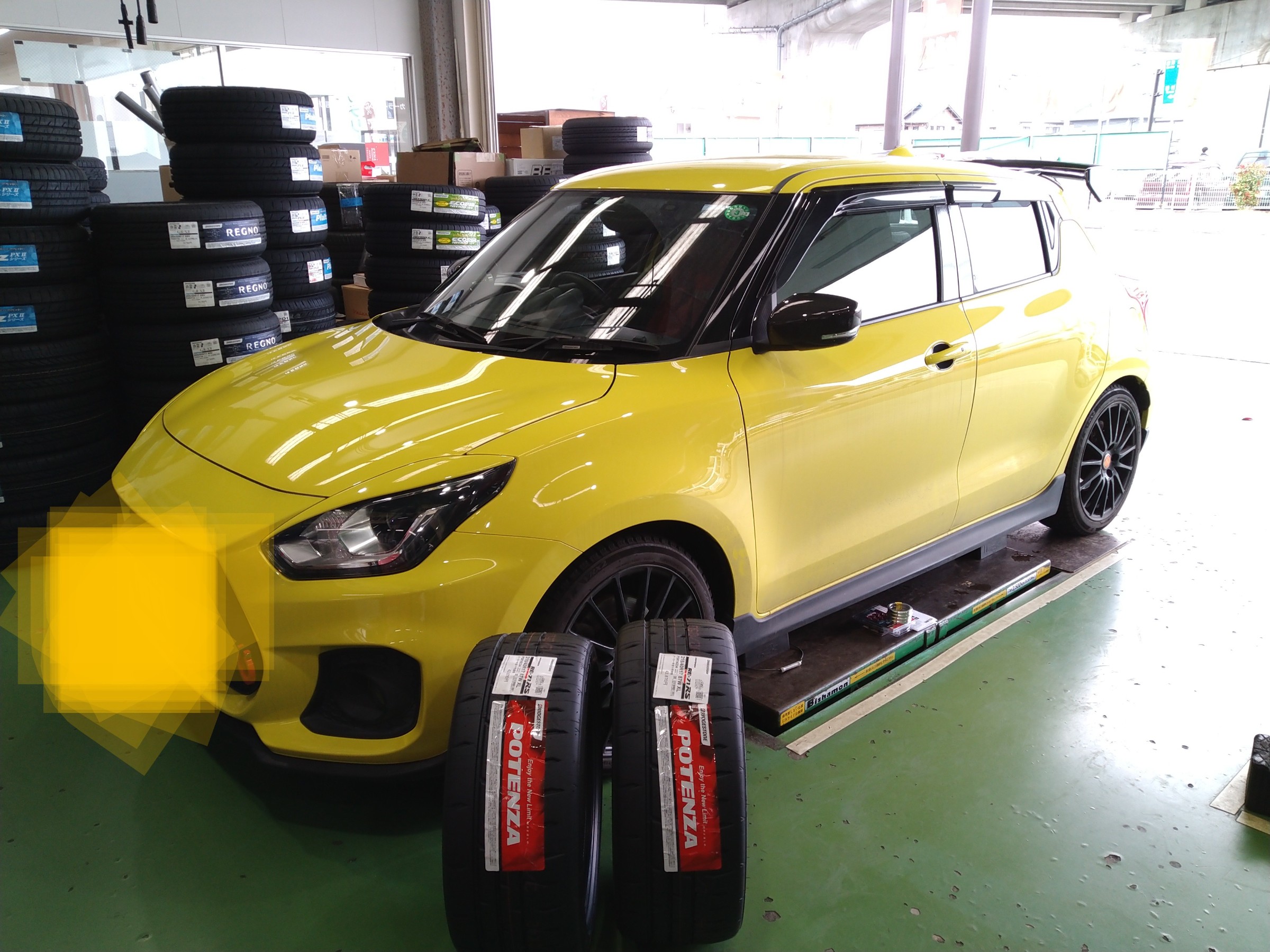 ポテンザRE-71RS+エンケイスポーツ17インチ取付・スイフトスポーツ
