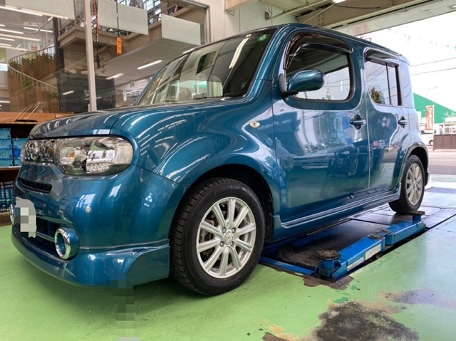 ニッサン Z12 キューブ】タイヤホイール交換を行いました | 日産