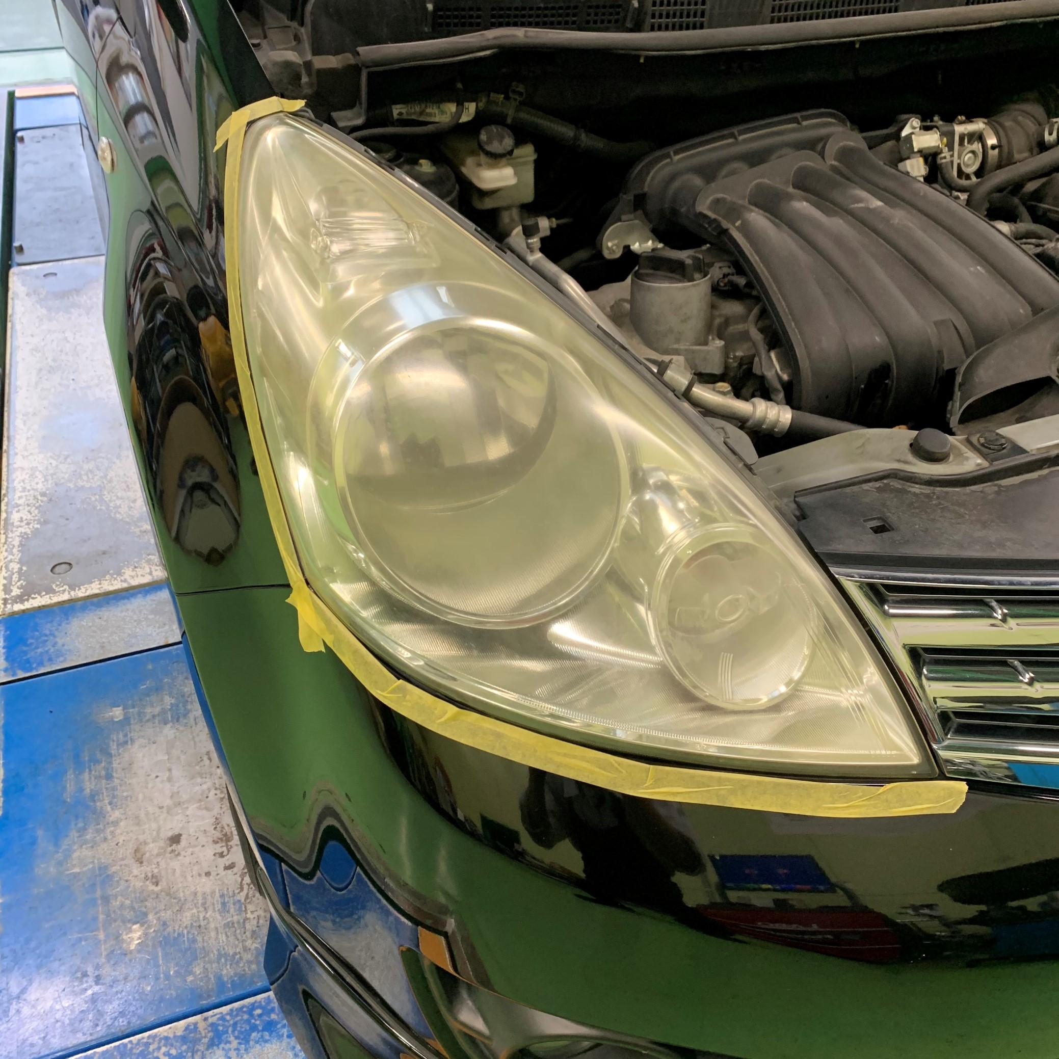 日産 ノート E11 ヘッドライトコーティング 施工 | 店舗おススメ情報  