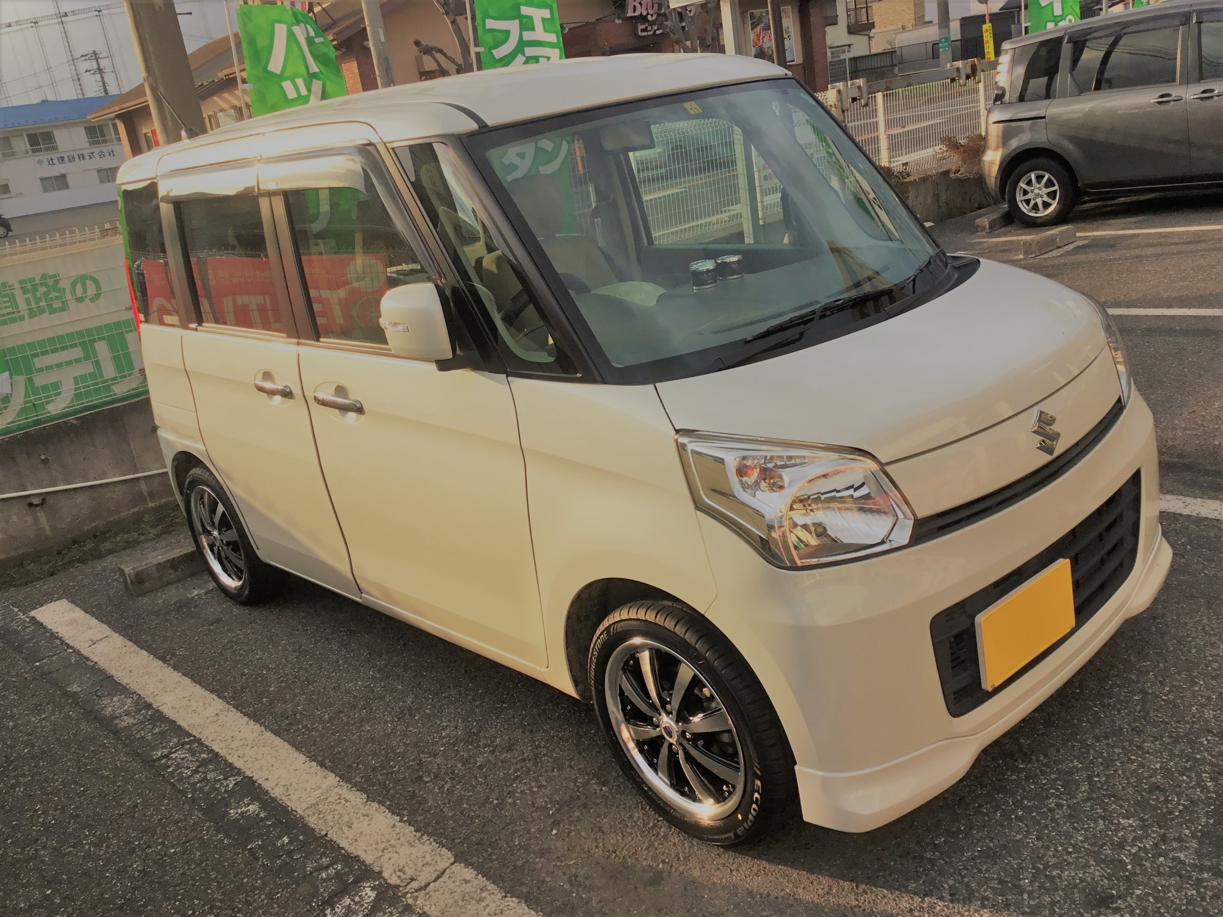 MK32S型スペーシア、NEW夏タイヤ＆NEWアルミホイールで夏⇔冬タイヤの