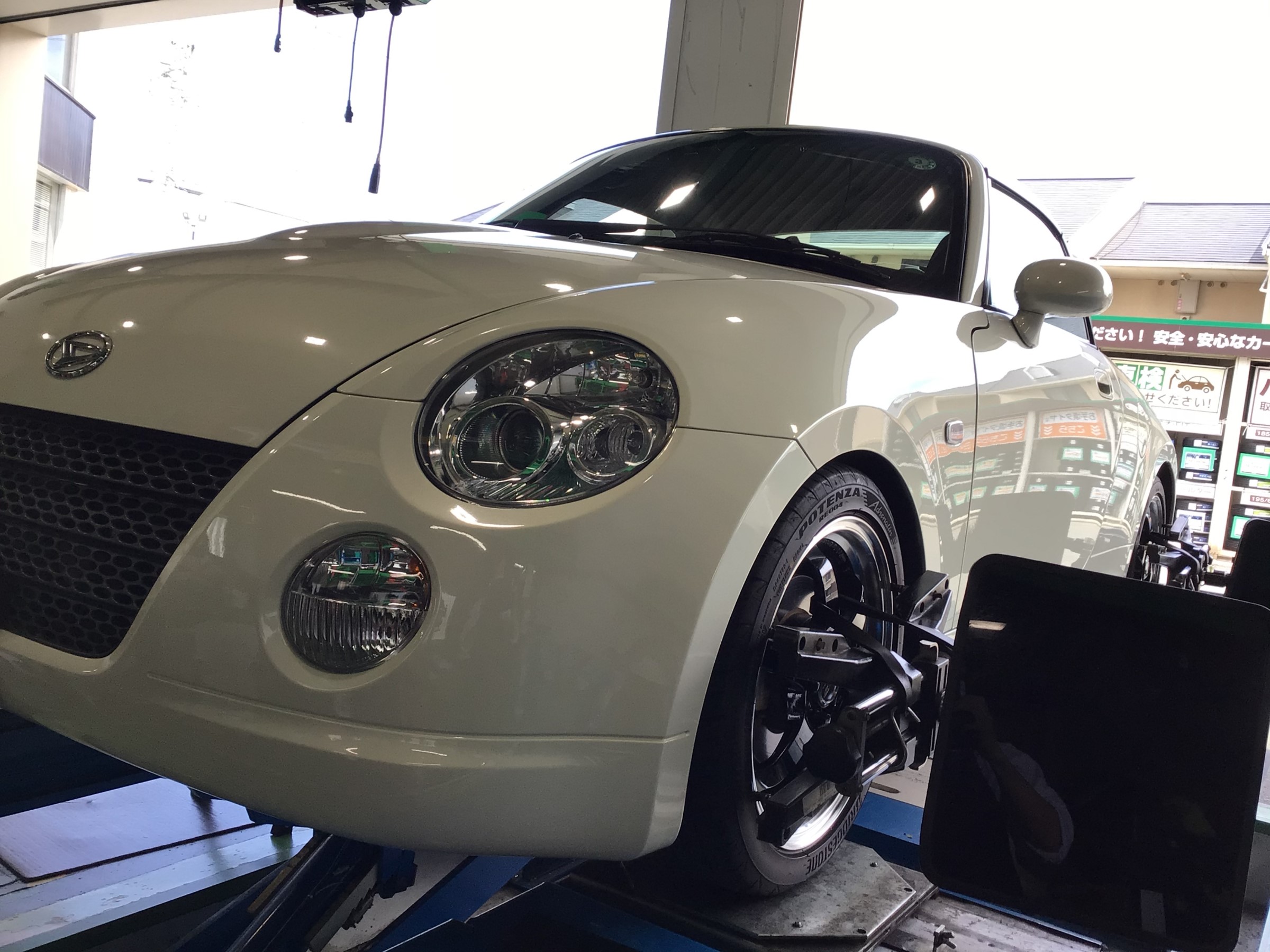 コペン クスコ車高調 取り付け！ | 店舗おススメ情報 | タイヤ館