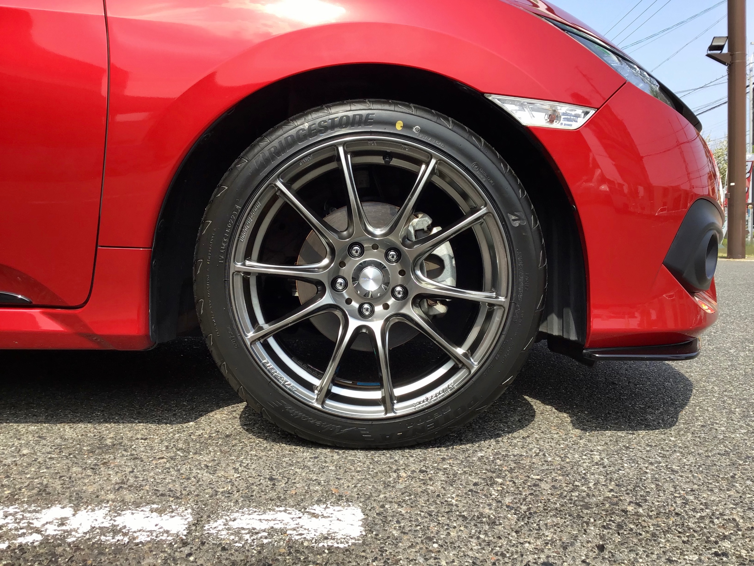 アルミホイール交換！ホンダ シビック ウェッズスポーツSA25R | ホンダ