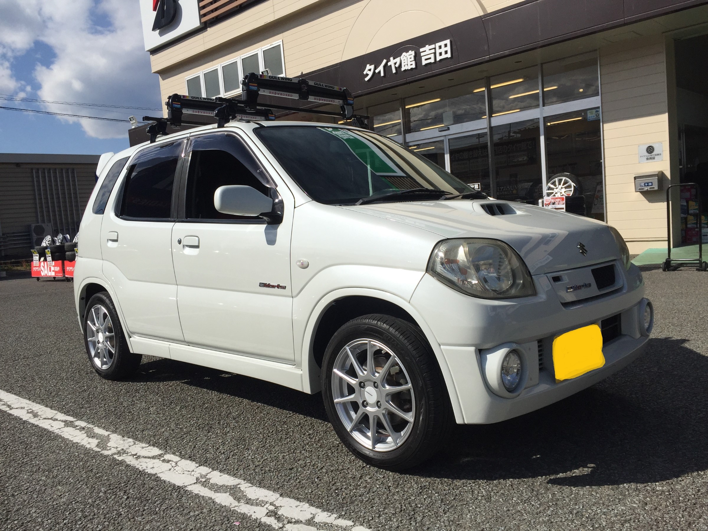 Keiワークス HN22S ポテンザSW010 ホイール交換 | 店舗おススメ