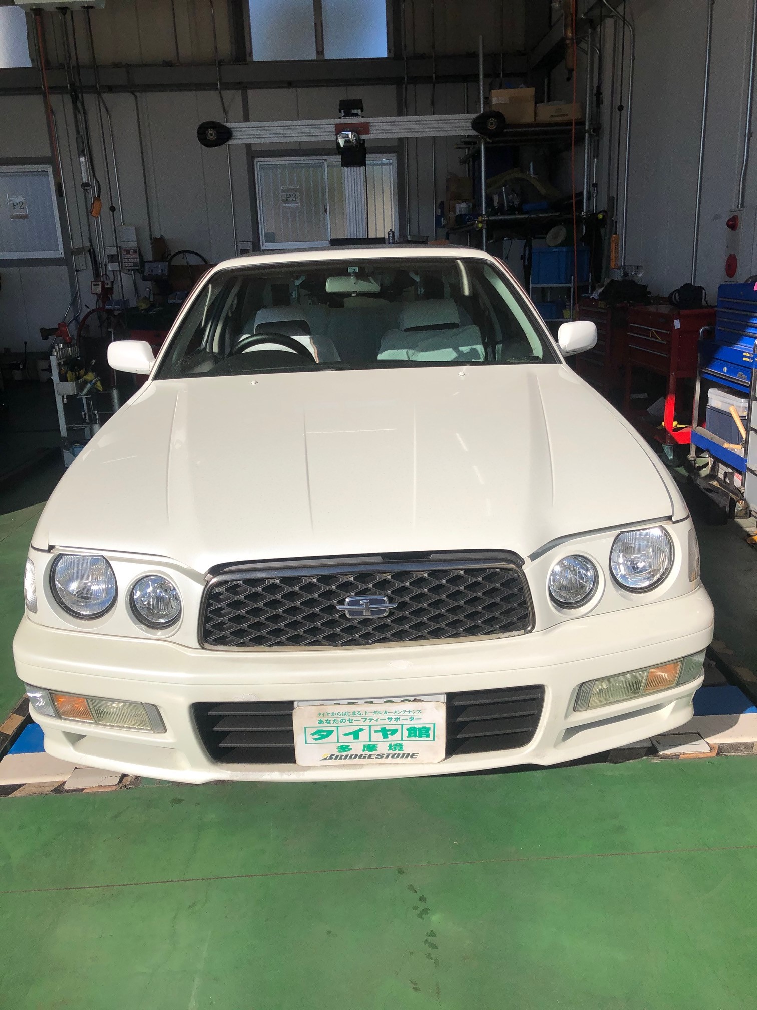 Hy33 ｴﾝｼﾞﾝがかからない ﾉｯｸｾﾝｻｰ交換 日産 グロリア サービス事例 タイヤ館 多摩境 タイヤからはじまる トータルカーメンテナンス タイヤ館グループ
