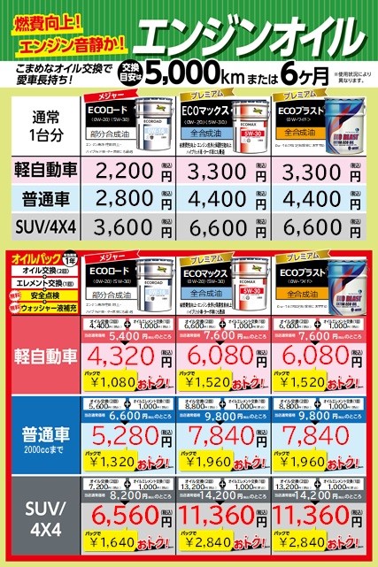 お車のオイル交換 メンテナンスはお任せください メンテナンス商品 その他 無料安全点検 スタッフ日記 タイヤ館 青山 タイヤからはじまる トータルカーメンテナンス タイヤ館グループ