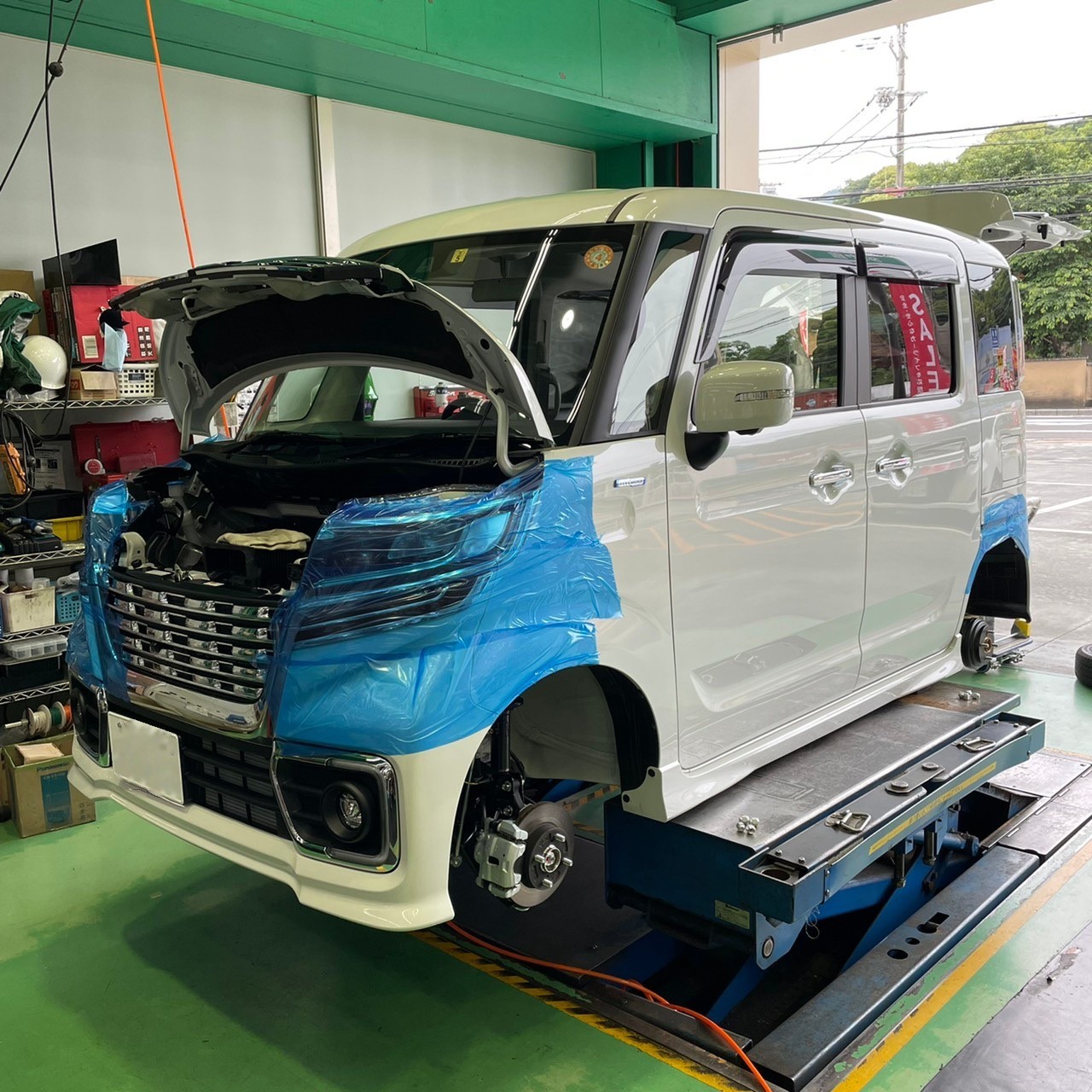 スペーシアカスタム MK53S 車高調とホイールセット♪ | 店舗お