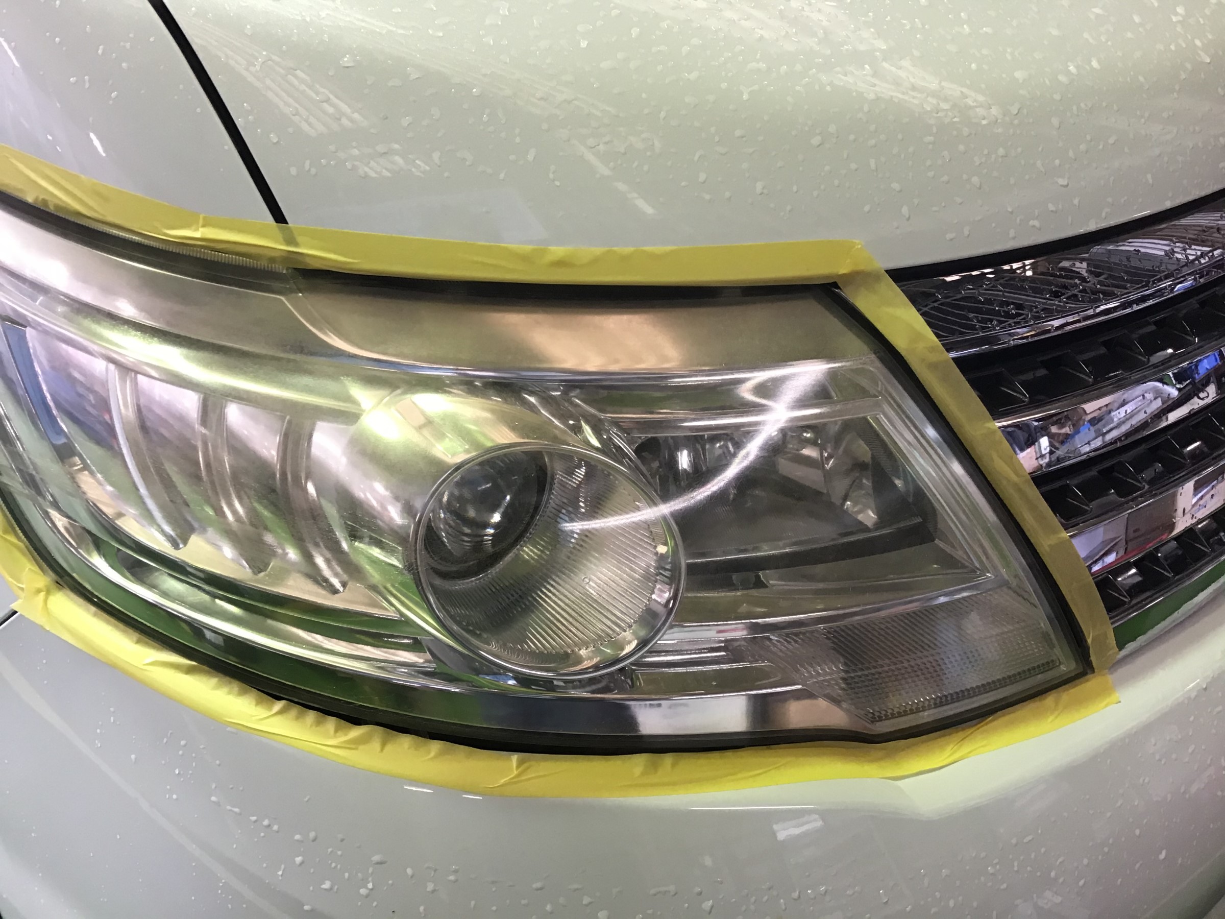 施工外へマスキング実施