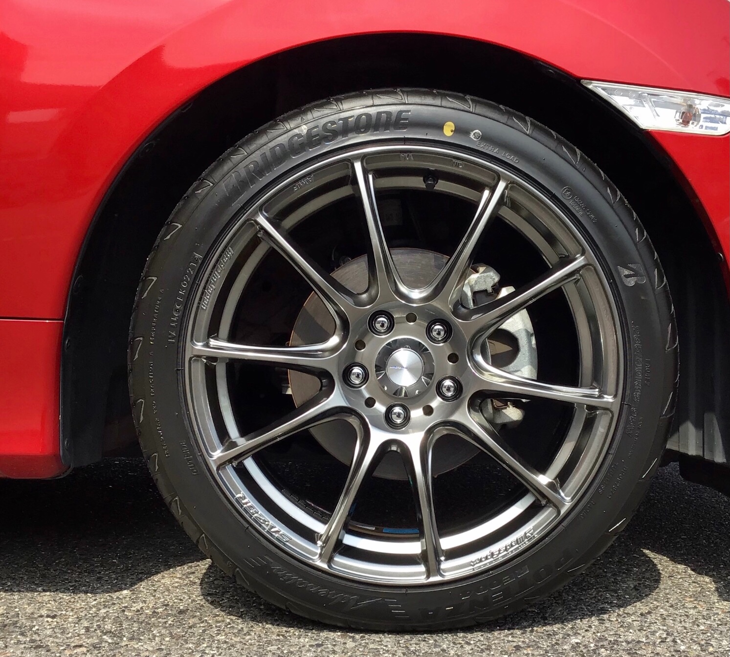 ホンダ シビック ウェッズスポーツSA25R アルミホイール交換