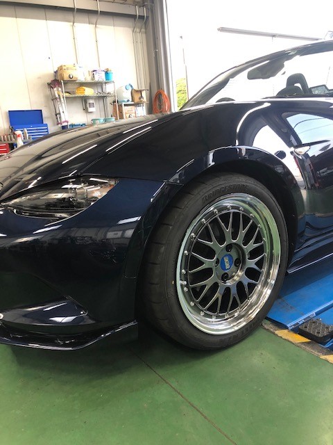 ロードスター　nd bbs アルミホイール ロードスターRF BBS社製鍛造 アルミホイール（17×7.0J)ブラック