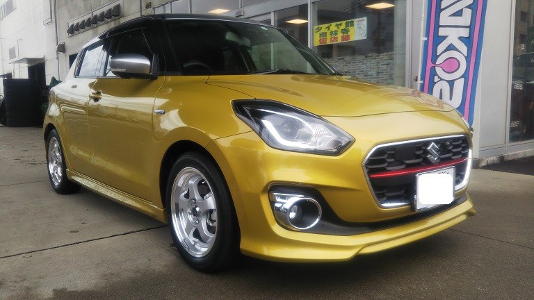 Swift Rs アルミセットインストール スズキ スイフト ホイール お取り付け事例 タイヤ館 南林寺 タイヤからはじまる トータルカーメンテナンス タイヤ館グループ