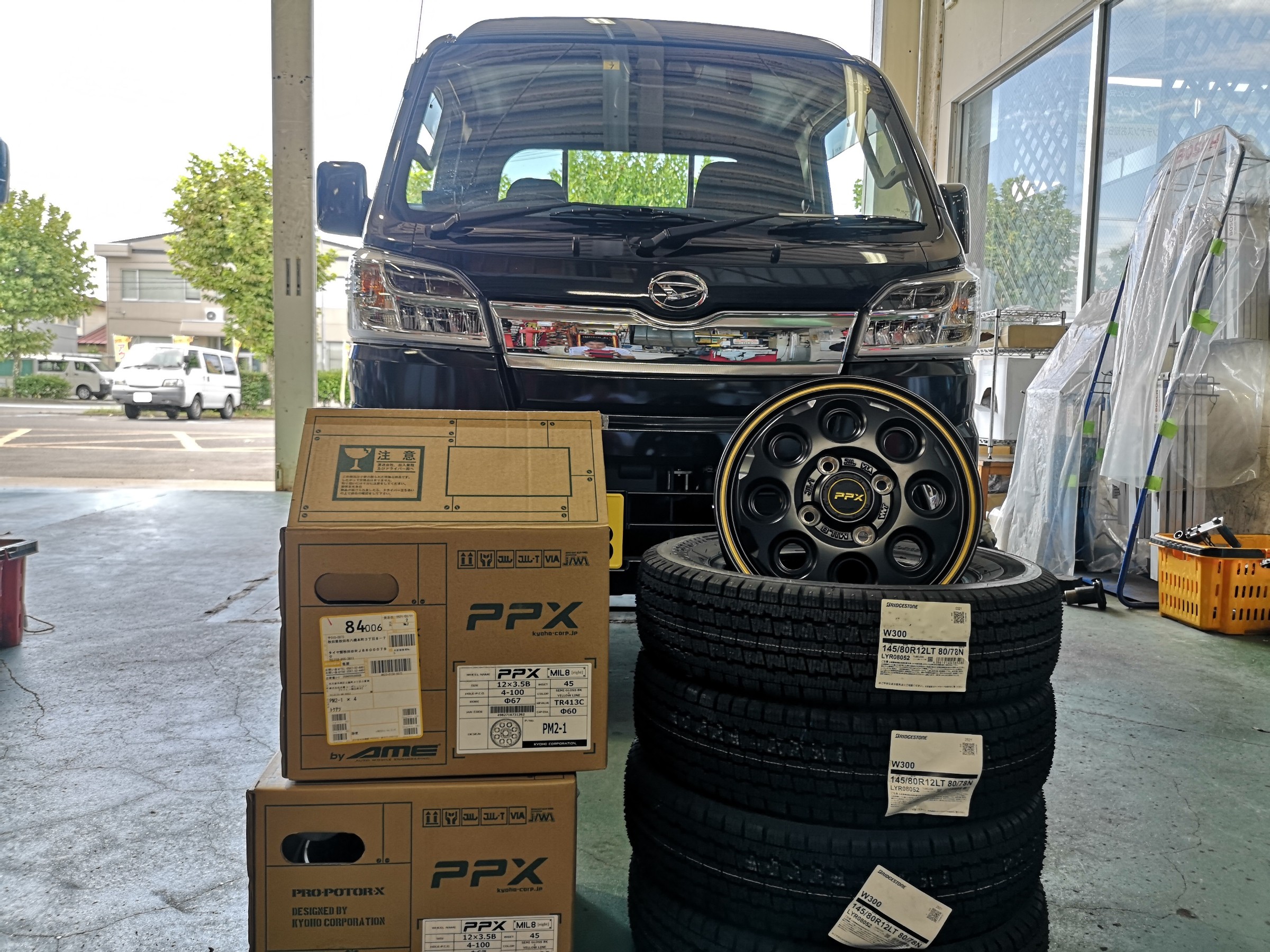 ダイハツ ハイゼットに共豊コーポレーション PPX MIL:8装着 | 店舗お