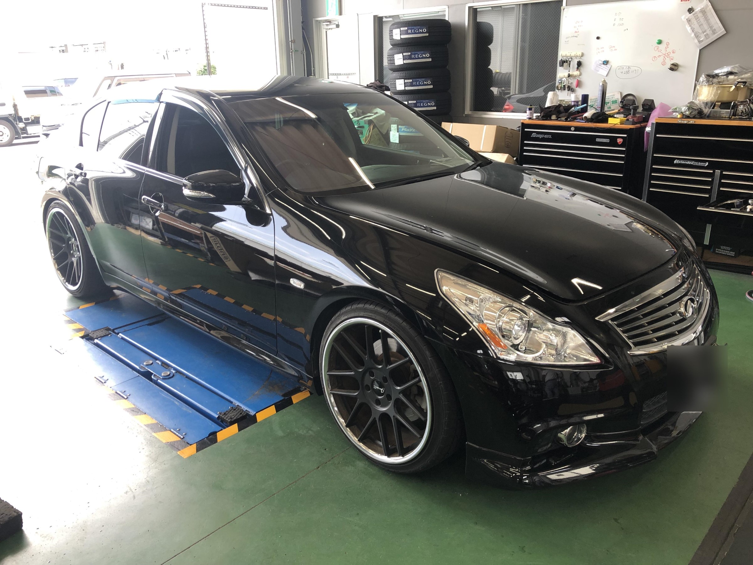 日産 スカイラインｖ３６ 車高調お取付 日産 スカイライン パーツ取付 サスペンション取付 サービス事例 タイヤ館 多摩境 タイヤからはじまる トータルカーメンテナンス タイヤ館グループ