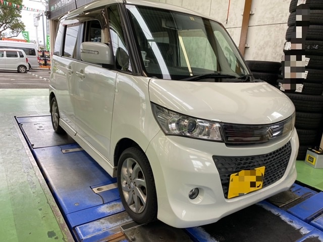 スズキ Mk21s パレット アライメント調整を行いました スズキ パレット タイヤ タイヤ ホイール関連 4輪トータルアライメント調整 サービス事例 タイヤ館 阿見 茨城県のタイヤ カー用品ショップ タイヤからはじまる トータルカーメンテナンス タイヤ館グループ