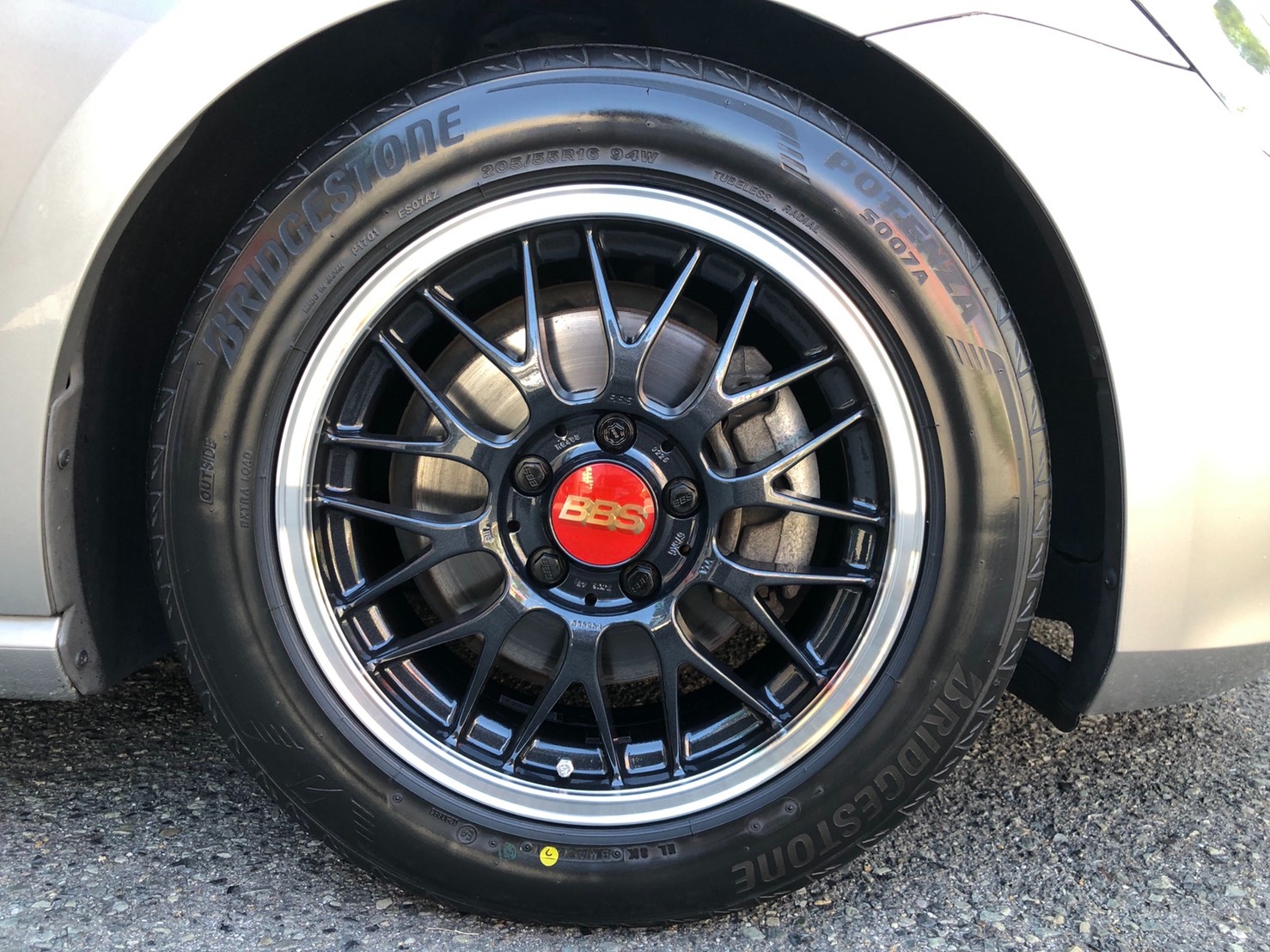 フォルクスワーゲンGOLF7ホイール1本＋ブリヂストンTURANZAタイヤ フォルクスワーゲン VW ゴルフ7 ハイライン 純正 17インチ 7J+49