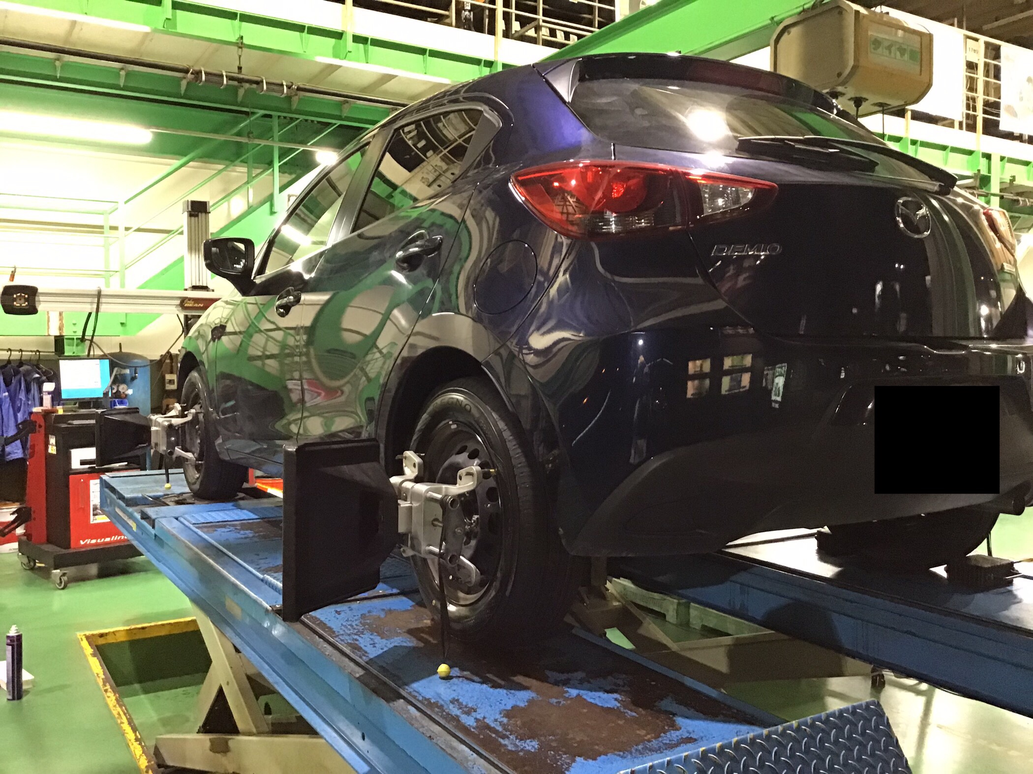 MAZDA デミオ(DJ3FS)】 タイヤ4本交換＆アライメント測定・調整