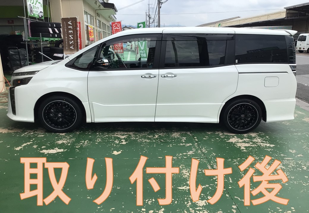 トヨタ・ヴォクシー】タイヤ交換作業（ブリヂストン POTENZA