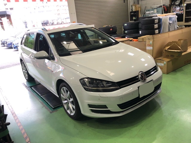 Volkswagen GOLF7 車高調サスペンション取り付け タイヤ交換をしました
