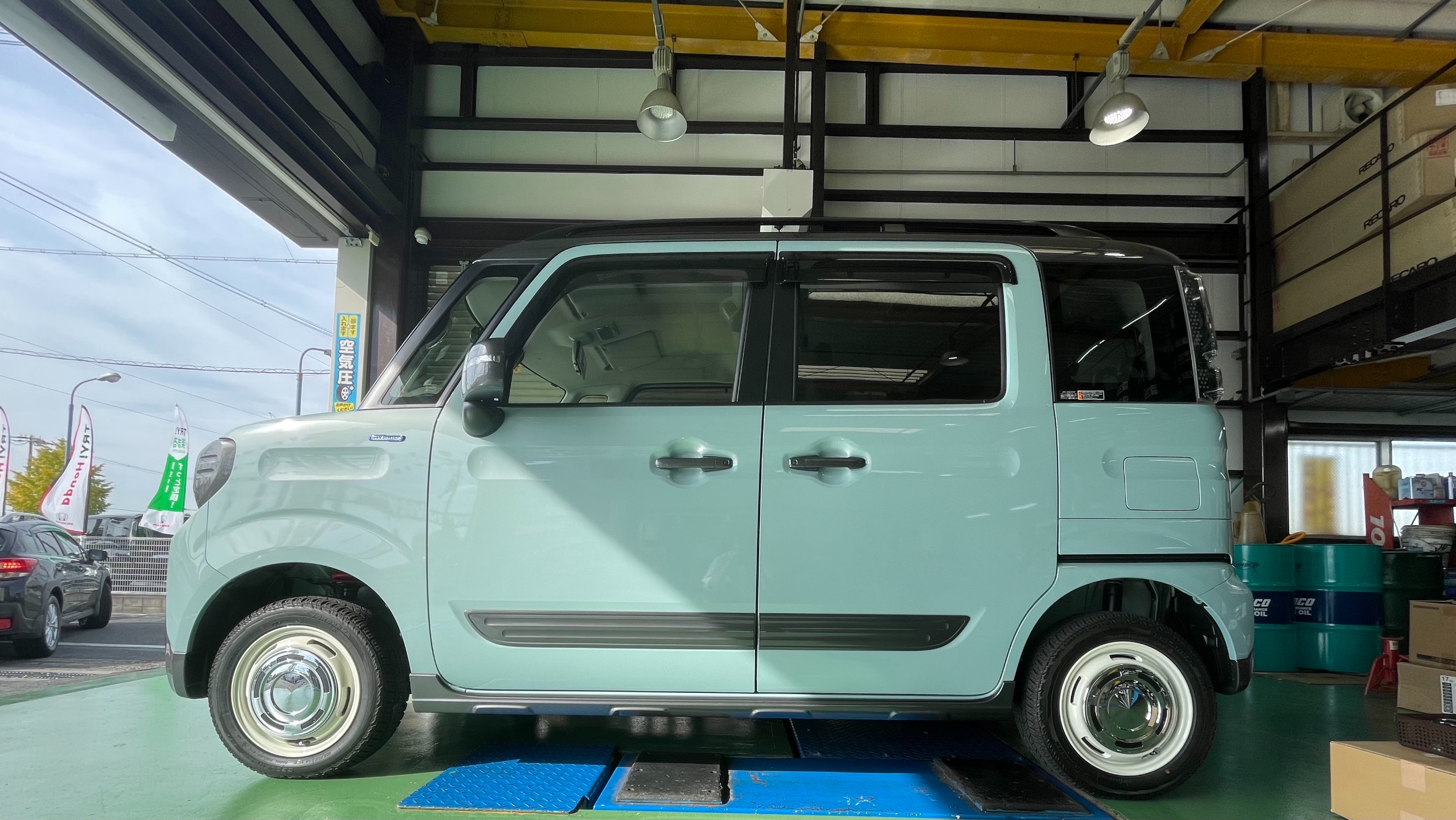 スペーシアギア Mk53s 2wd リフトアップ マスターピース スズキ スペーシア その他 パーツ取付 サスペンション取付 サービス事例 タイヤ館 さつま泉北 タイヤからはじまる トータルカーメンテナンス タイヤ館グループ