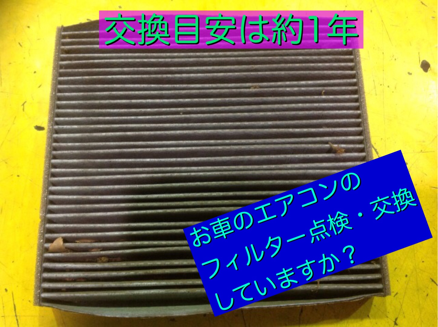 定期メンテナンス お車のエアコンフィルター交換 メンテナンス商品 サービス事例 タイヤ館 入間 タイヤからはじまる トータルカーメンテナンス タイヤ館グループ