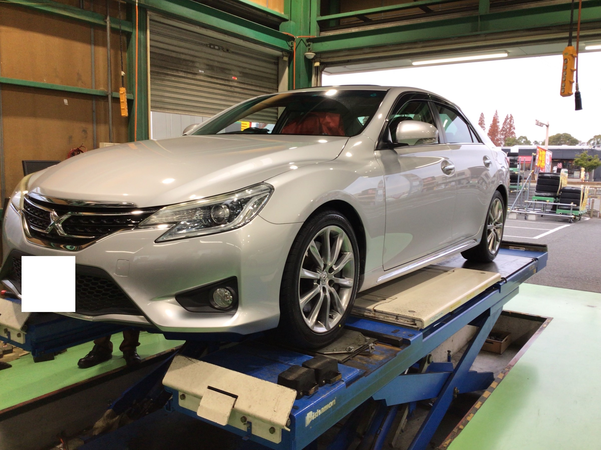 トヨタ マークＸ 」タイヤ交換【 ポテンザ S007A 235/45R18