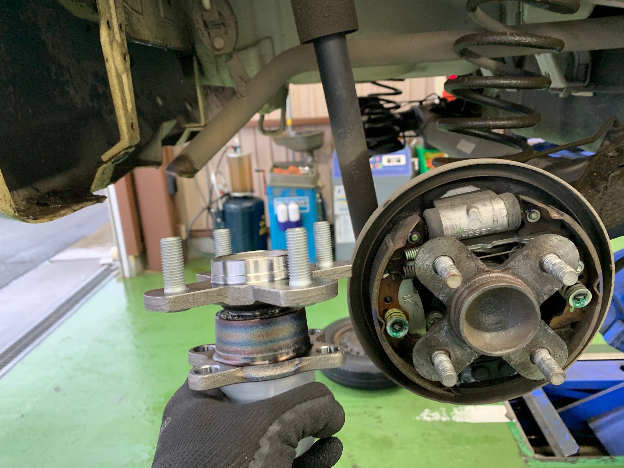 ダイハツ・タント・L375】リアハブベアリング交換 | 店舗おススメ情報