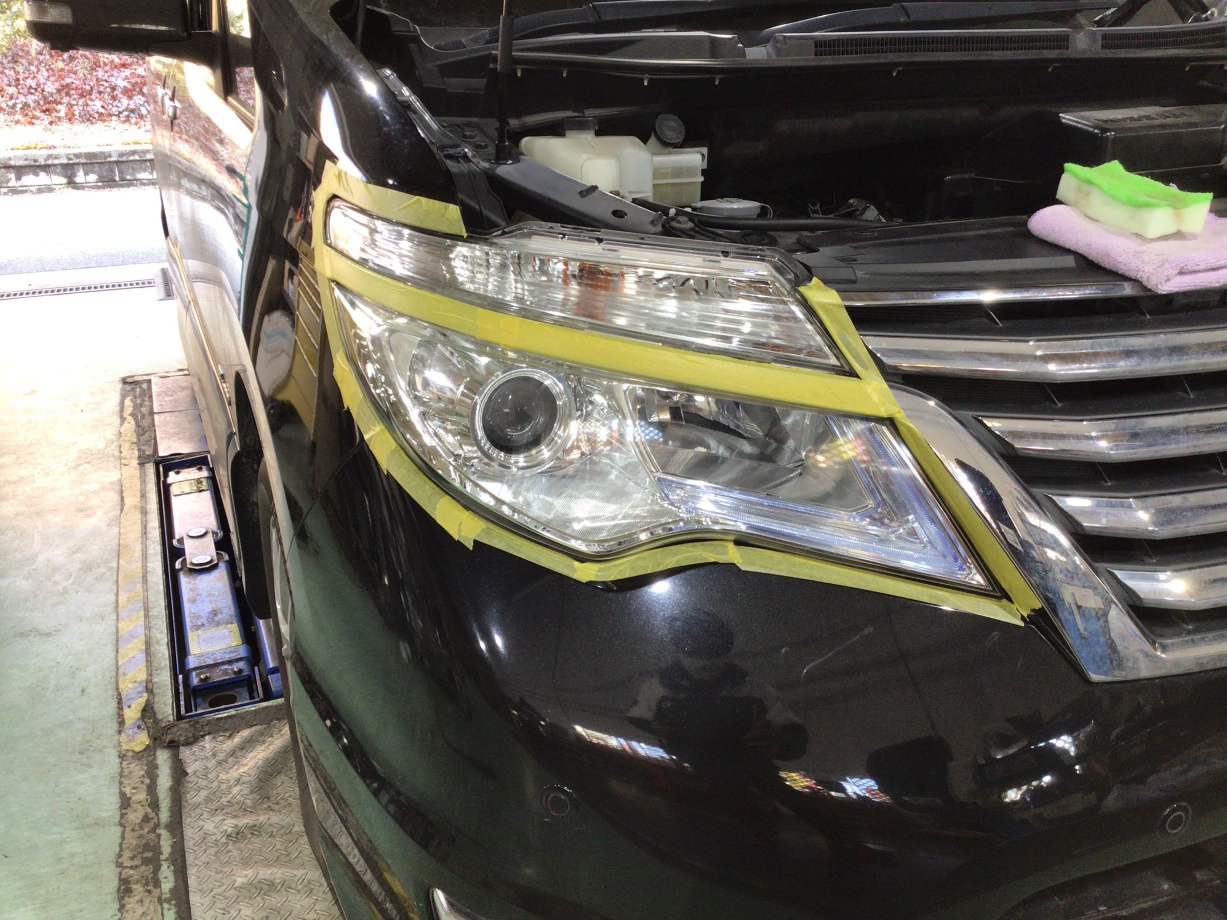 セレナ C26 車検 ヘッドライトコーティング | 日産 セレナ