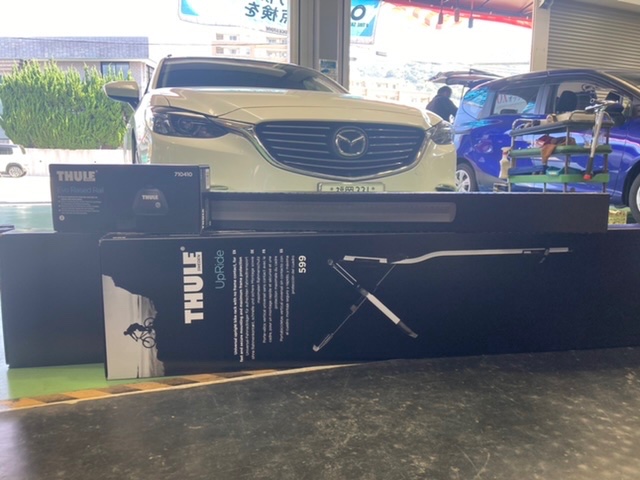 MAZDA アテンザワゴン にTHULE(スーリー)サイクルキャリア取り付けまし 
