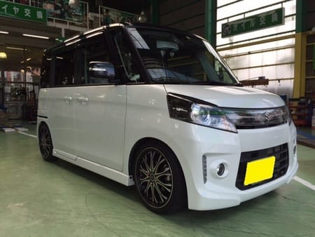 スペーシアカスタムに車高調取付け サービス事例 タイヤ館 たわらもと 奈良県のタイヤからはじまる トータルカーメンテナンス タイヤ館グループ