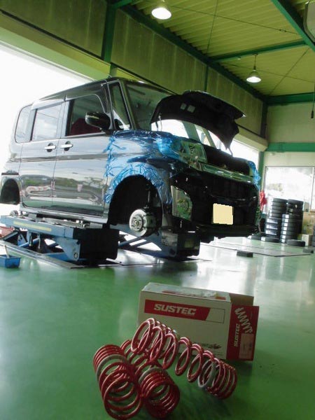 ダイハツ タント LA600S ダウンサス取付 TANABE DF210 4輪