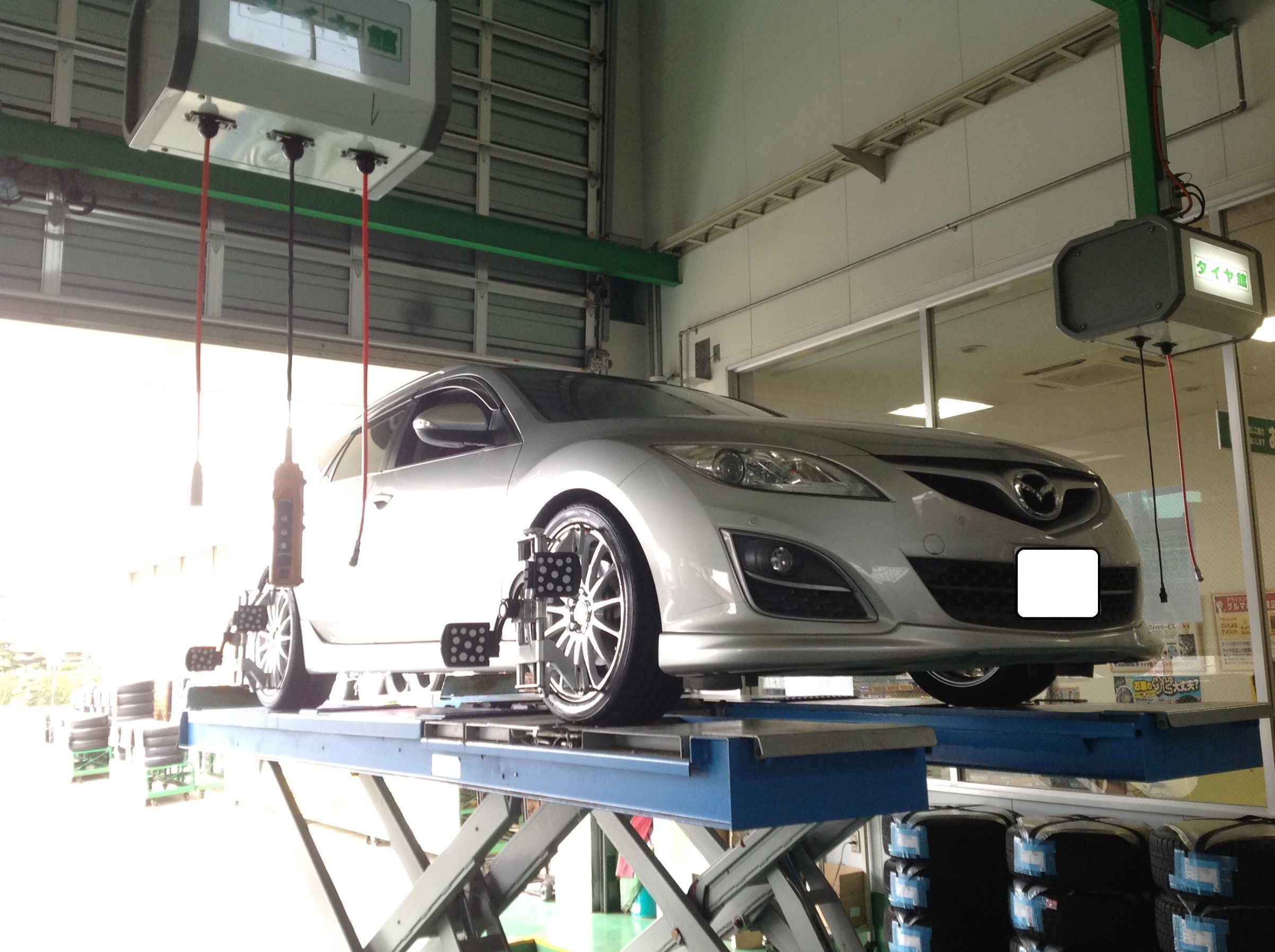 GH系 アテンザワゴン、タイヤホイールセット取付＆アライメント調整