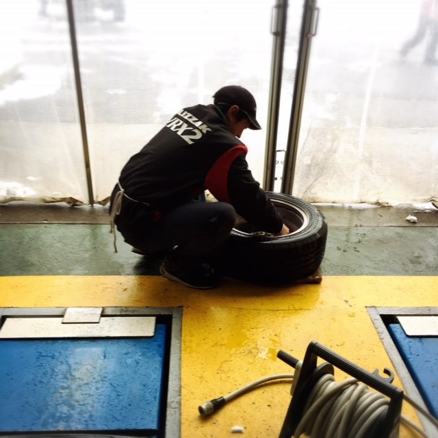 ピットにて撮影