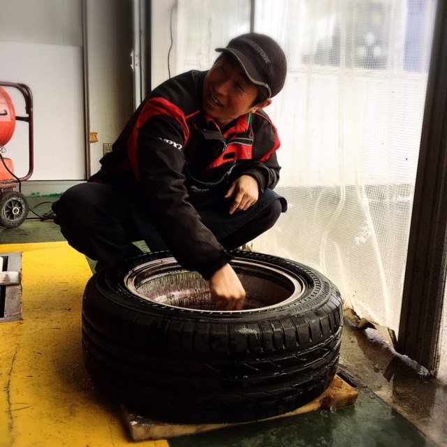 ピットにて撮影