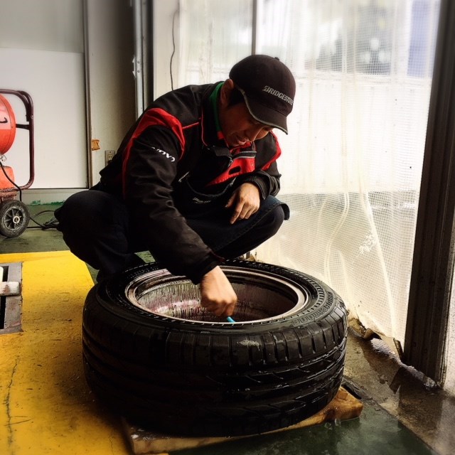 ピットにて撮影