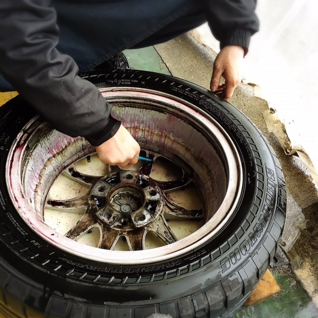 ピットにて撮影