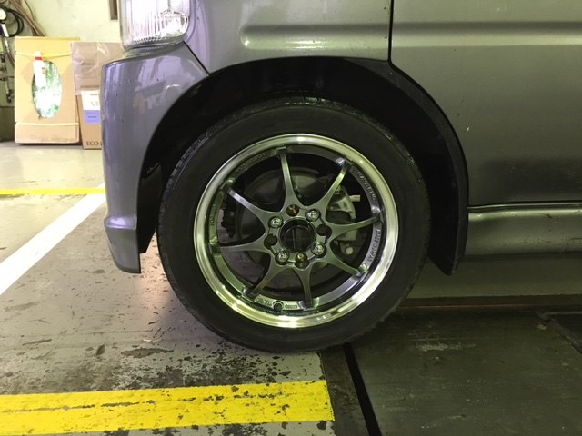 バモス レイズホイール取付け☆(*^_^*) | ホンダ バモス ホイール