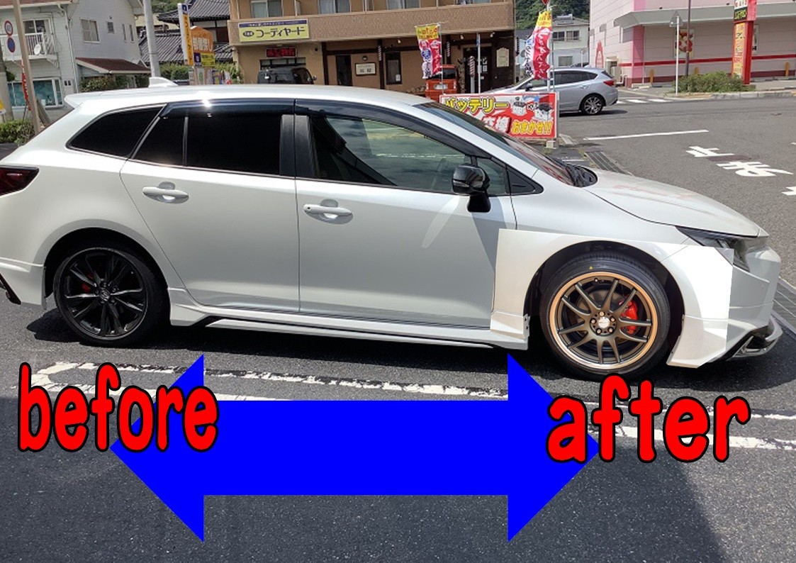トヨタ　カローラツーリング　１８インチ取付