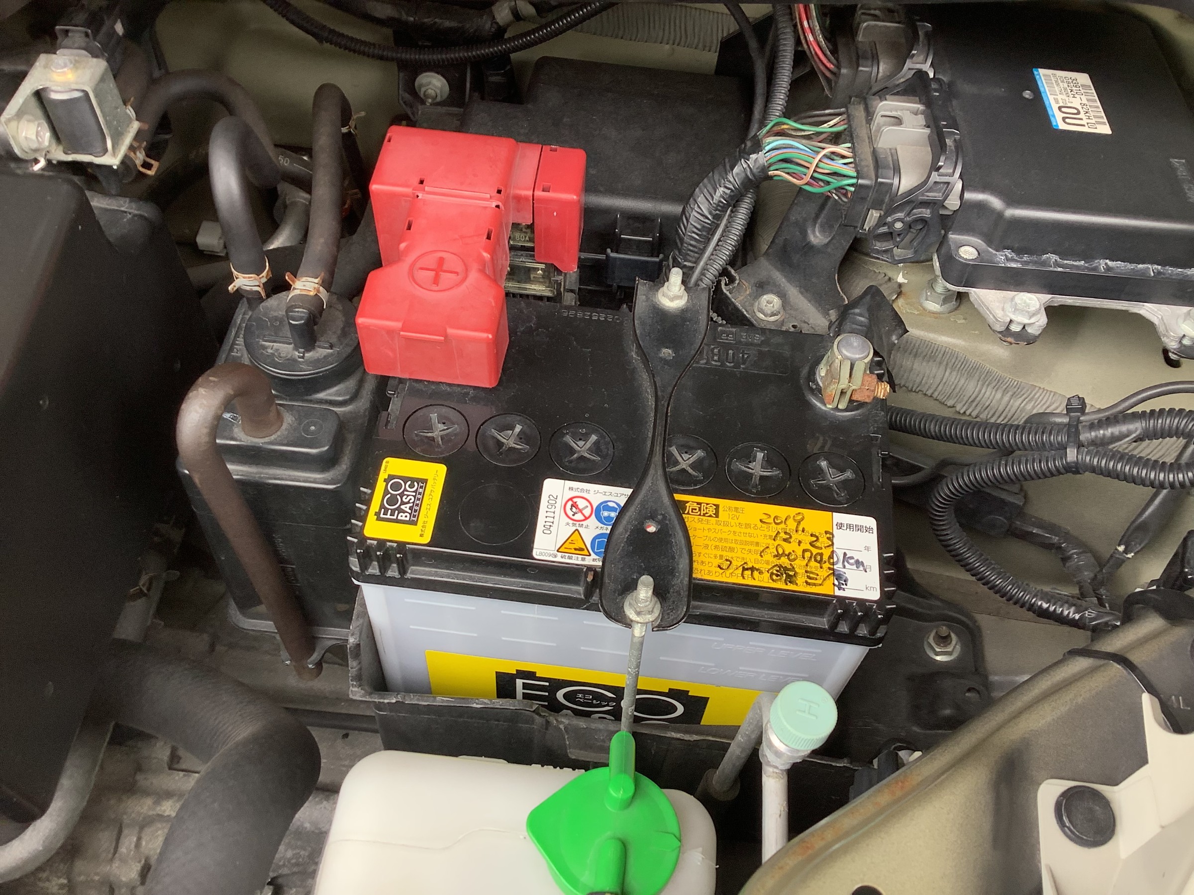 スズキ　アルト　バッテリー交換　Panasonic　カオス60B19L
